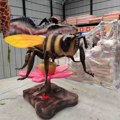 Modèle d'abeille grandeur nature d'animaux animatroniques réalistes naturels de couleur