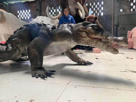 Interactive Realistic Crocodile Costume For Amusement Park