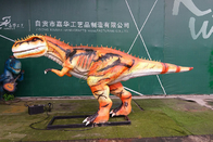 Realistic Robot Interactive Realistic Orange Animatronic Dinosaur For Mall