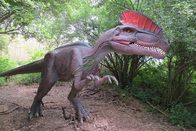 Outdoor Realistic Animatronic Dinosaur Dilophosaurus For Kids Amusement Park