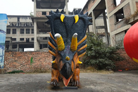 Silicone Rubber Realistic Animatronic Dinosaur Pentaceratops For Shopping Mall