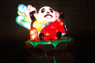 Customized Chinese Panda LED Lantern For Outdoor / Indoor Amusement Park