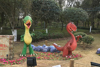 Amusement Park Family Combination Custom Fiberglass Products Hand Made Dinosaurs