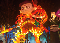 Sensational 2019 Nezha Legendary Fabric Chinese Lanterns Display Animation Exhibition Hall