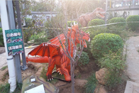 Outdoor Natureal Life Size Dinosaur Statue , Dinosaur Lawn Sculpture For Square Park