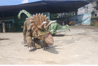 Waterproof Life Size Dinosaur Statue Triceratops For Amusement Park
