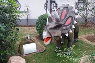 Waterproof Life Size Dinosaur Statue Triceratops For Amusement Park