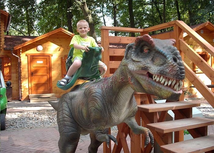 Rain Proof Animatronic Dinosaur Ride With Soft Silicone Rubber Skin For Park