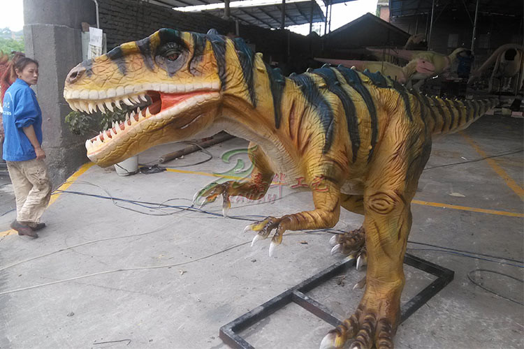 Simulation Brown Realistic Animatronic  Dinosaur Products For Amusement Park