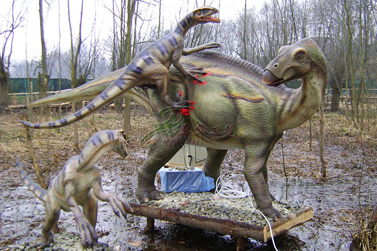 Outdoor Large Forest Park Electronic Dinosaur Interactive Simulation Hand Made