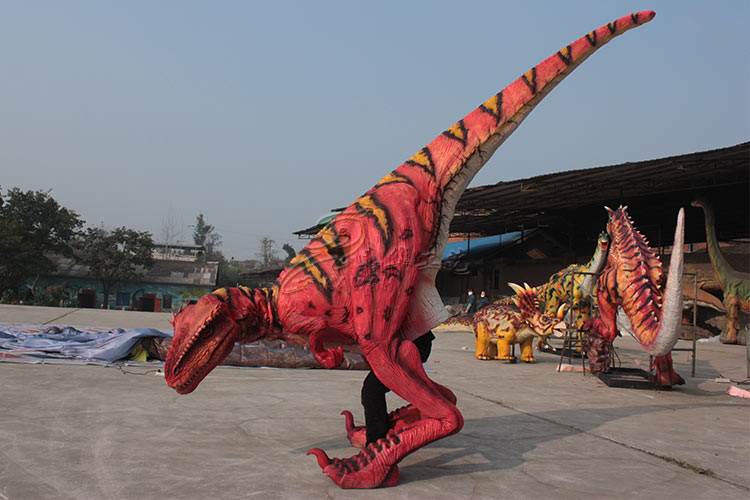 Long 4m Handmade Animatronic Dinosaur Costume Display Business Square