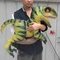 Cutest popular customizable large simulation waterproof Animatronic Dinosaur baby toy in hands for Theme Park