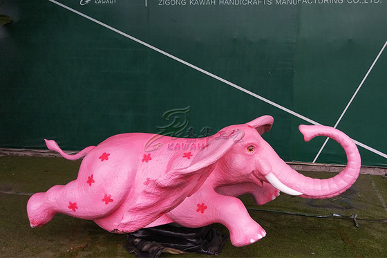 City Park Custom Fiberglass Products , Cute Pink Fiberglass Elephant