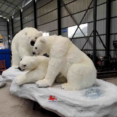 Realistic Animatronic Life Size Polar Bear  Customized Available 12 Months Warranty