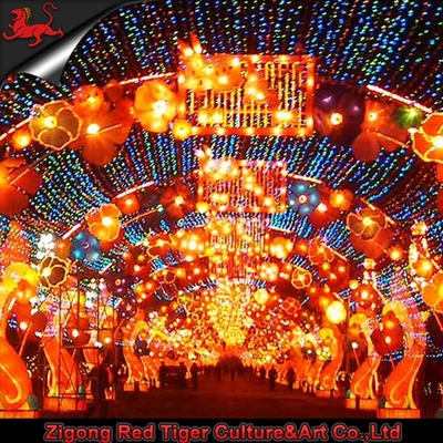 Theme Park Chinese Festival Lantern Sunproof Zigong Lantern