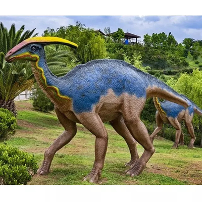 Parasaurophus de dinosaure animatronique réaliste de parc à thème avec le mouvement et le bruit