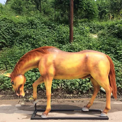 Statua krowy z włókna szklanego Life Size Rzeźby zwierząt z włókna szklanego