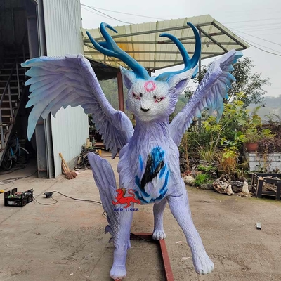 Weather Resistance Amusement Park Animatronics  Chinese Ancient Animals Baize
