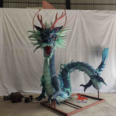 Alive Sound Realistic Animatronic Animals Chinese Mythical Creatures Green Dragon