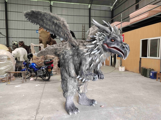 Artificial Interactive Realistic Dinosaur Costume Customized For Outdoor Amusement Park
