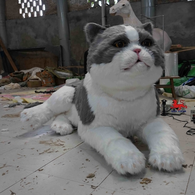 Buy Life Size Realistic Animatronic Cat ,  Interactive Talking Lovely Cat online manufacture