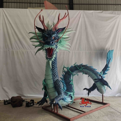 Buy Alive Sound Realistic Animatronic Animals Chinese Mythical Creatures Green Dragon online manufacture
