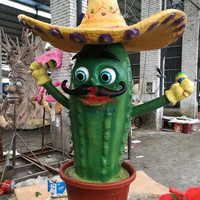 Buy Infrared Sensor Theme Park Cartoon Animatronic Plant Cactus online manufacture