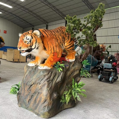 Theme Park Realistic Animatronic Life Size Tiger Customized
