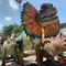 Theme Park Equipment Realistic Animatronic Dinosaur Model Dilophosaurus Statue