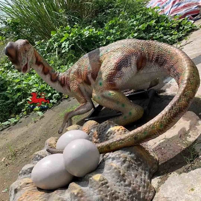 Statue d'Oviraptor de modèle de dinosaure animatronique réaliste d'équipement de parc à thème