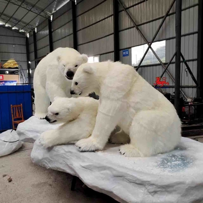 Realistic Animatronic Life Size Polar Bear  Customized Available 12 Months Warranty