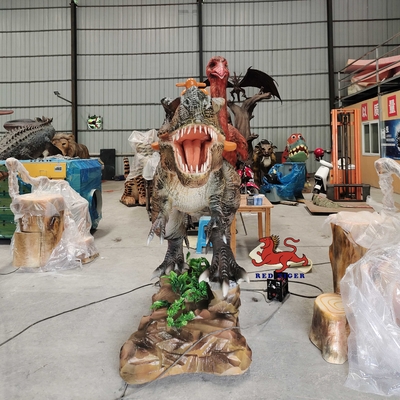 Animatronic T Rex Dino Riders , Customized Amusement Park Dinosaur