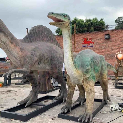 Theme Park Riojasaurus Dinosaur Animatronik Realistis Dengan Kustomisasi Gerakan Dan Suara