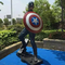 수지 그림 놀라운 일 동상 야외 캡틴 아메리카 조각품