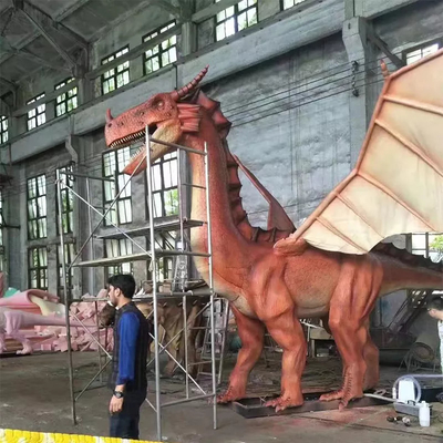 Mechanical Animatronic Dragons Waterproof Theme Park Dinosaur