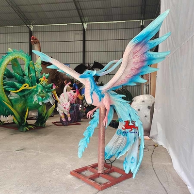 Pájaro verde de las criaturas antiguas chinas Animatronic realistas adaptables de los animales