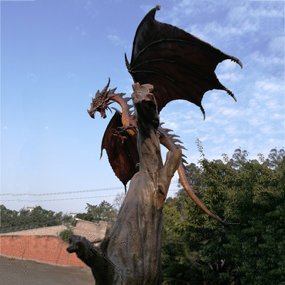 Goede prijs 3D Douane Westelijk Dragon Fiberglass Dinosaur Statues van het avonturenpark online