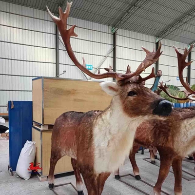 Un bon prix. Taille animatronique réaliste de statue d'élans d'animaux du monde jurassique adaptée aux besoins du client en ligne