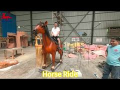 Kids Playground Animatronic Horse Ride For Theme Park Attractions