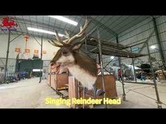 Animatronic Realistic Singing Reindeer Head For Christmas
